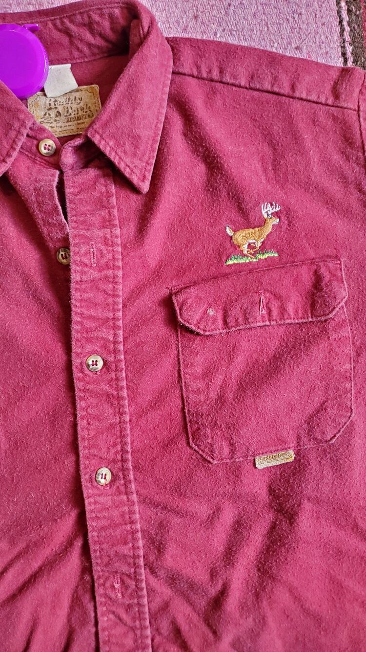Vintage Ruddy Duck Long Sleeve Deer Maroon Shirt M